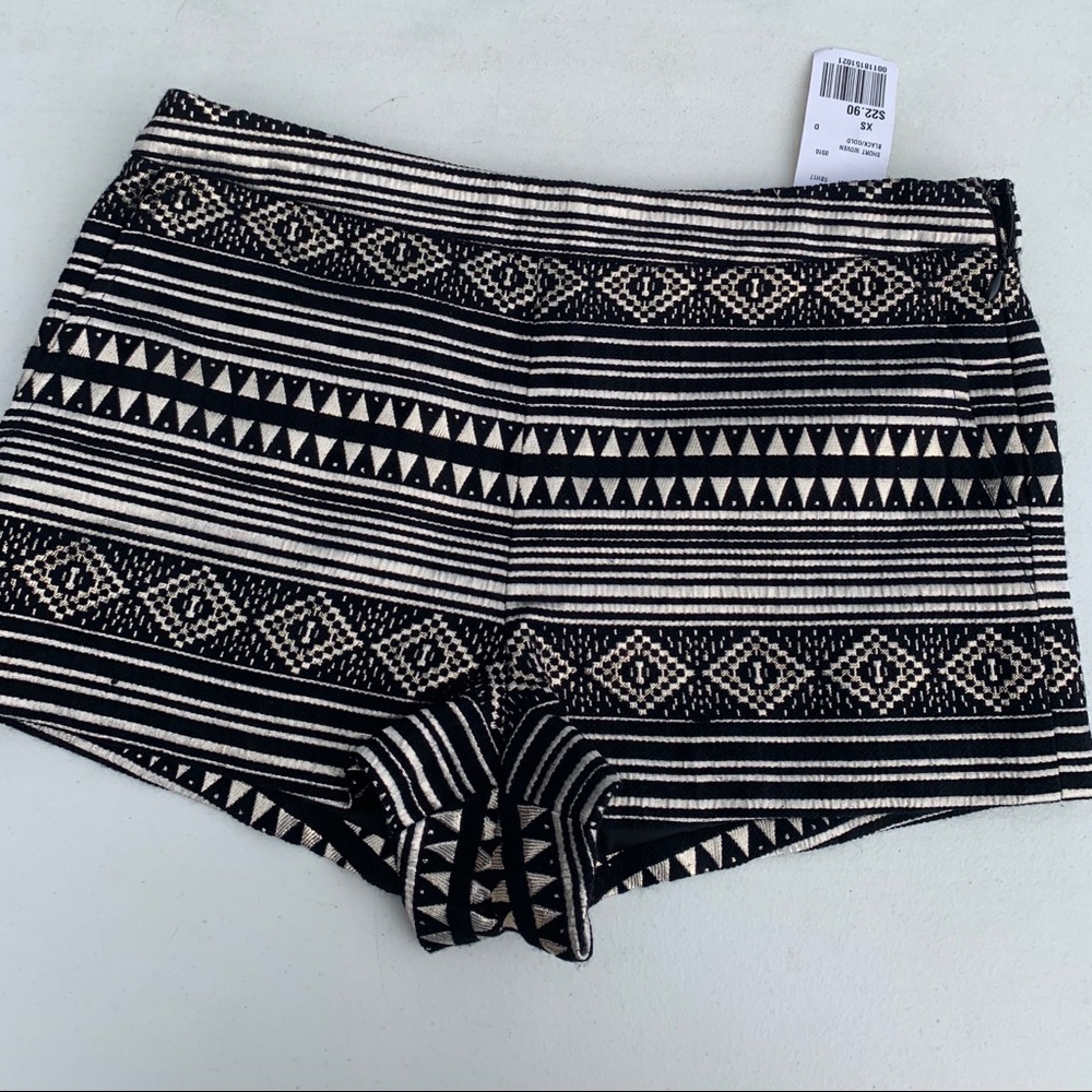 Metallic print shorts